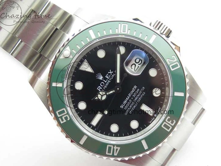 MiroTime 0701 Bold Submariner 41mm 126610 LV Kermit EWF Black Dial on SS Bracelet A 2765
